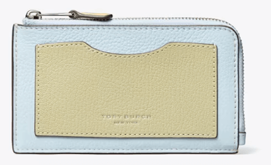 Tory Burch COLORBLOCK ZIP CARD CASE - Wallets | Shop From The Mirage