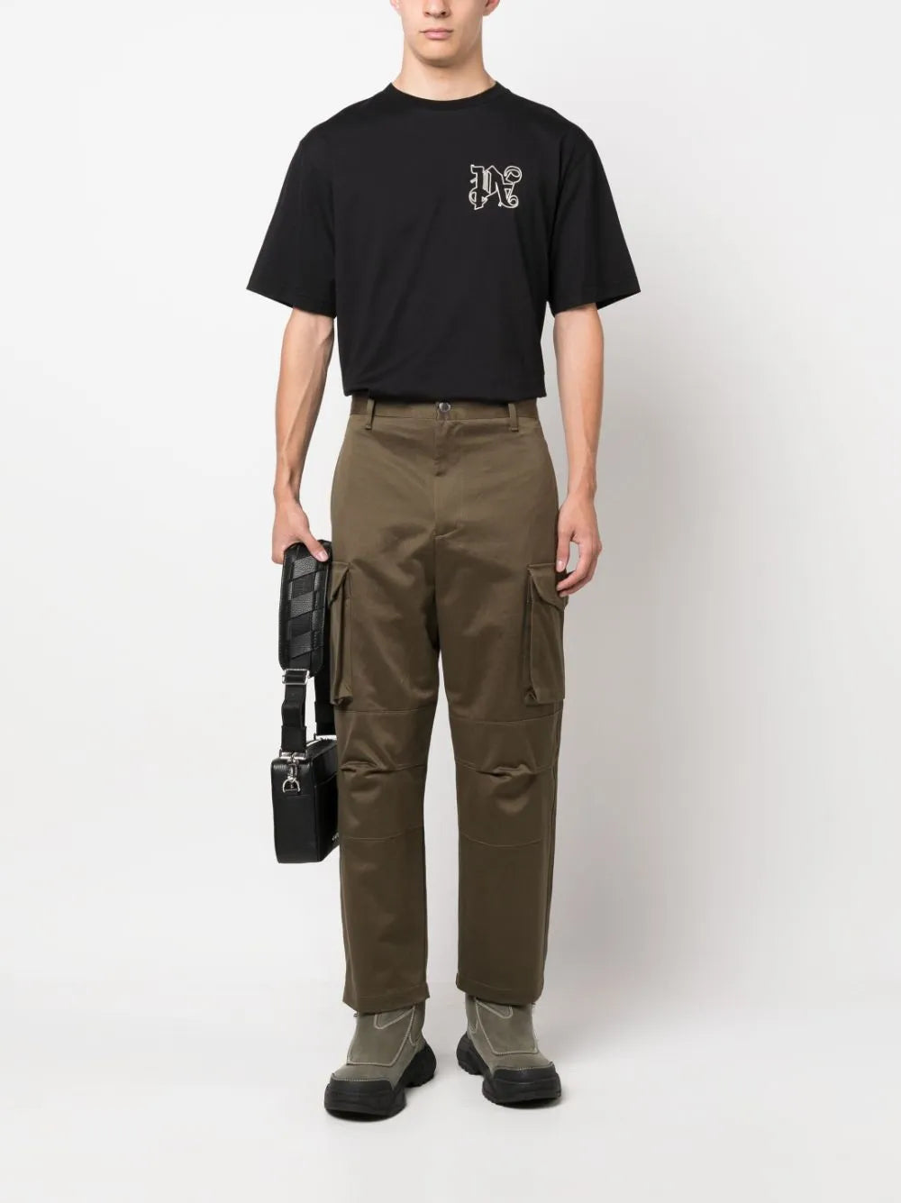Palm Angels PA logo-embroidered T-shirt