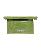 Green Shiny Crocodile Leather Shoulder Bag