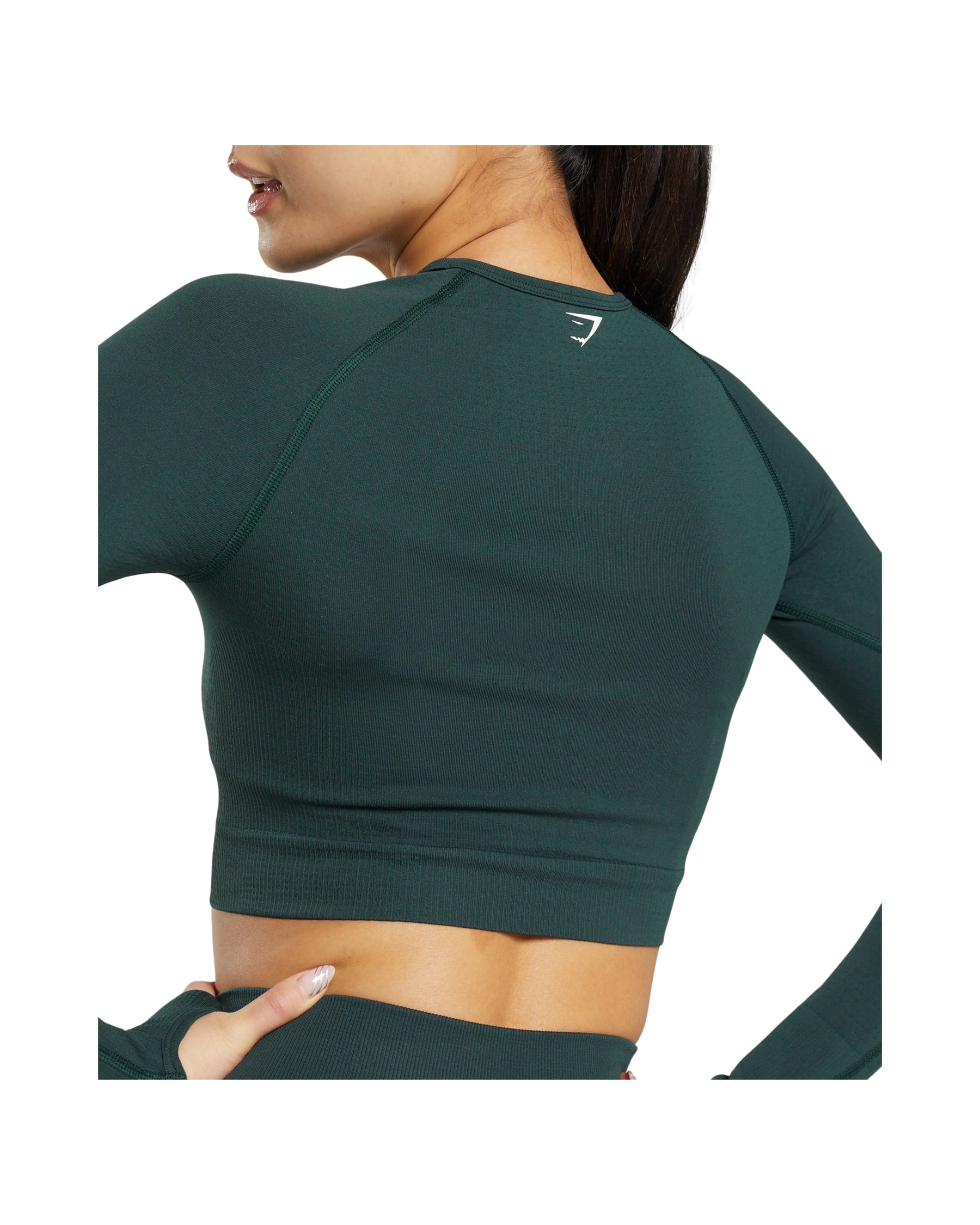 Gymshark Vital Crop Top Woodland Green Marl