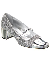 Jimmy Choo Elisa 45 Glitter & Leather Pump