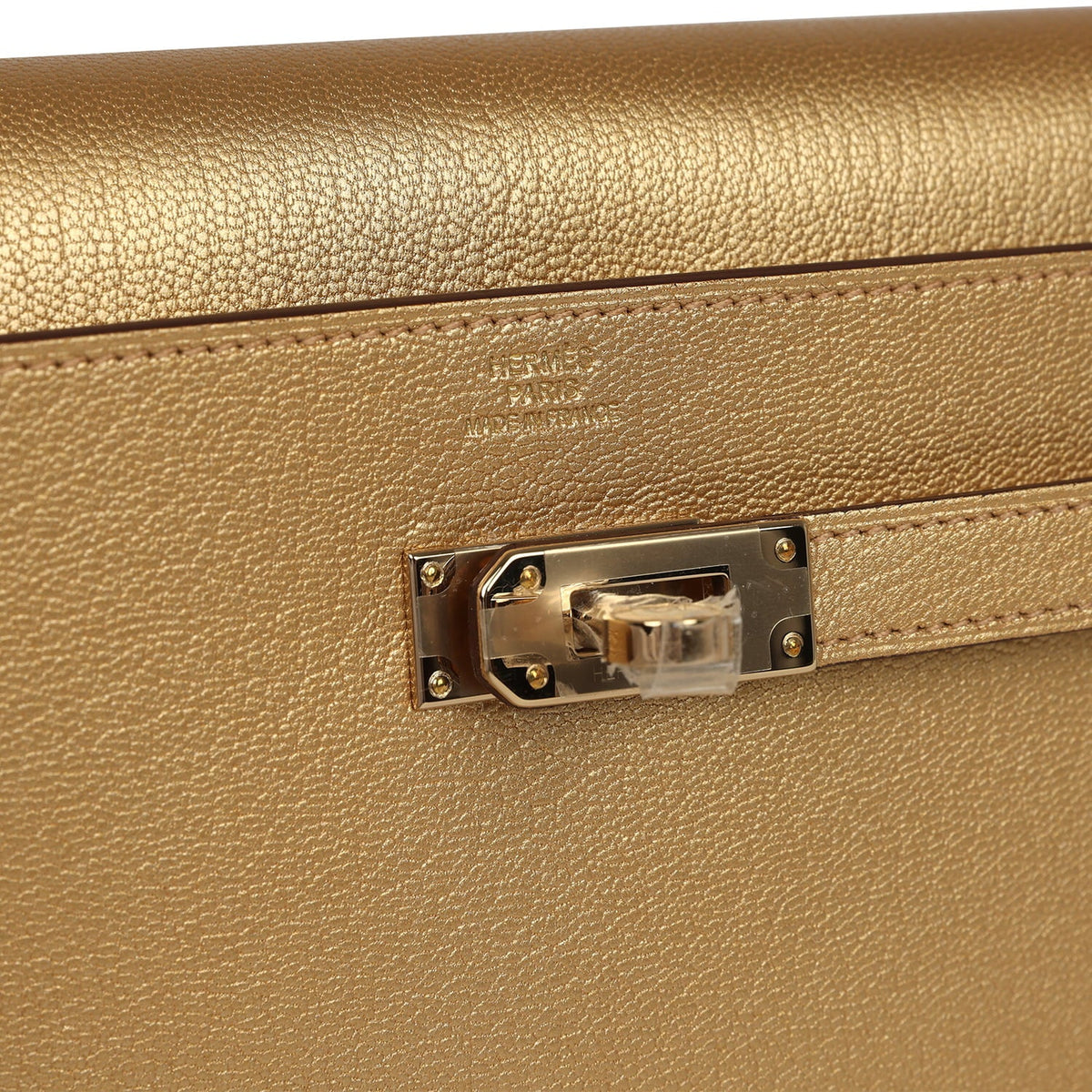 Hermès Kelly Wallet To Go Dore Chevre Chamkilight Permabrass