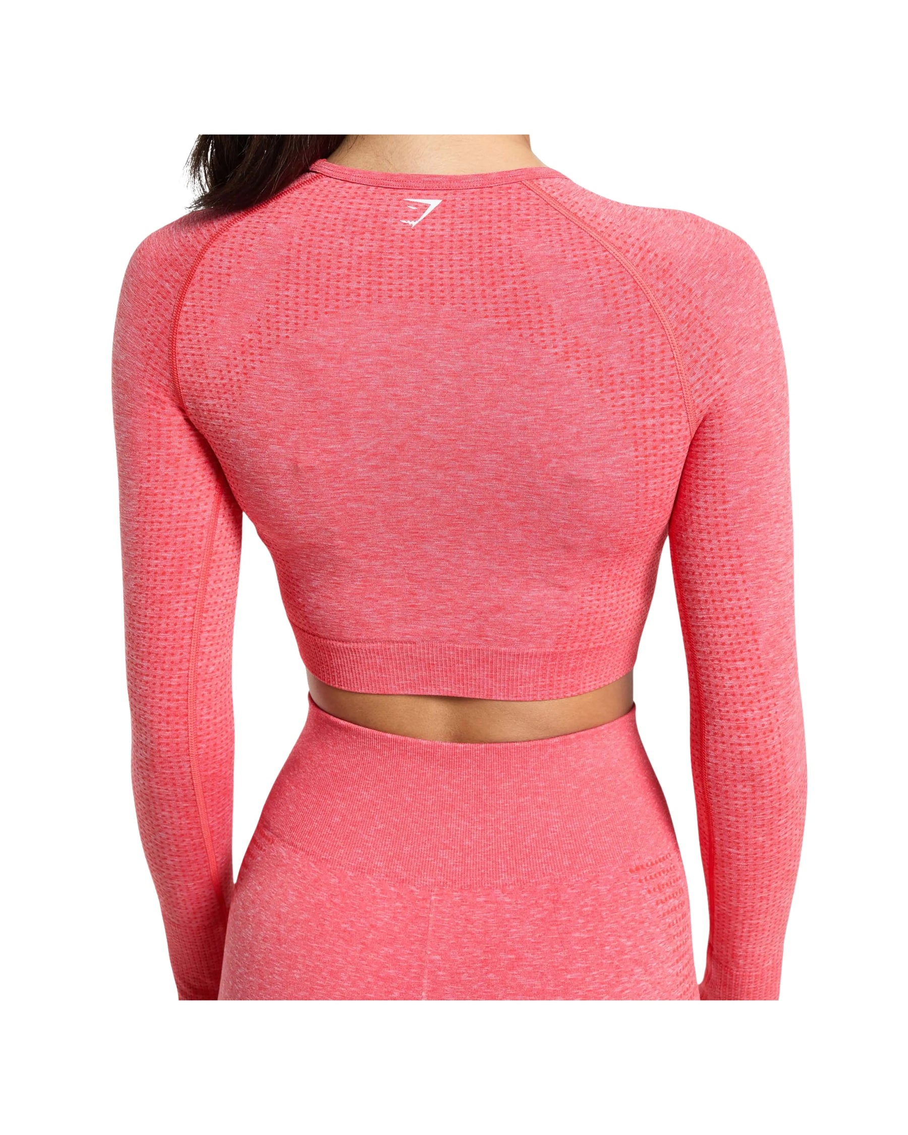 Gymshark Vital Crop Top Coral Red Marl