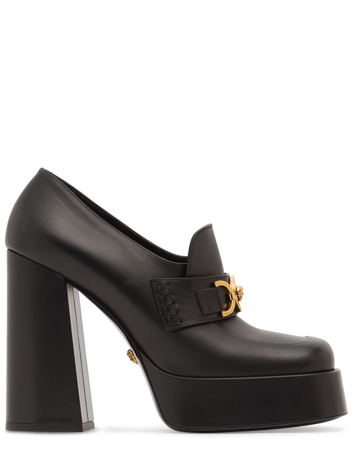 Versace Versace 120mm Leather loafers - Size: UK 4 Heels | Shop From The Mirage