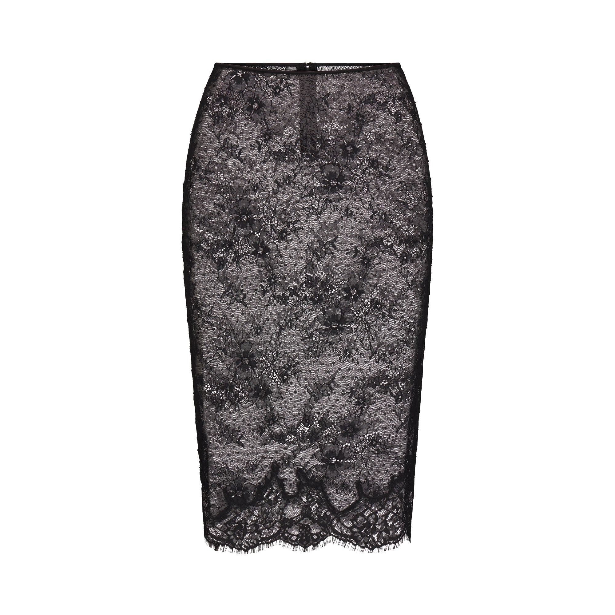 Ultra Fine Lace Midi Skirt