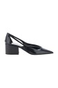 Prada Black Patent Leather Slingback Block Heel Pumps