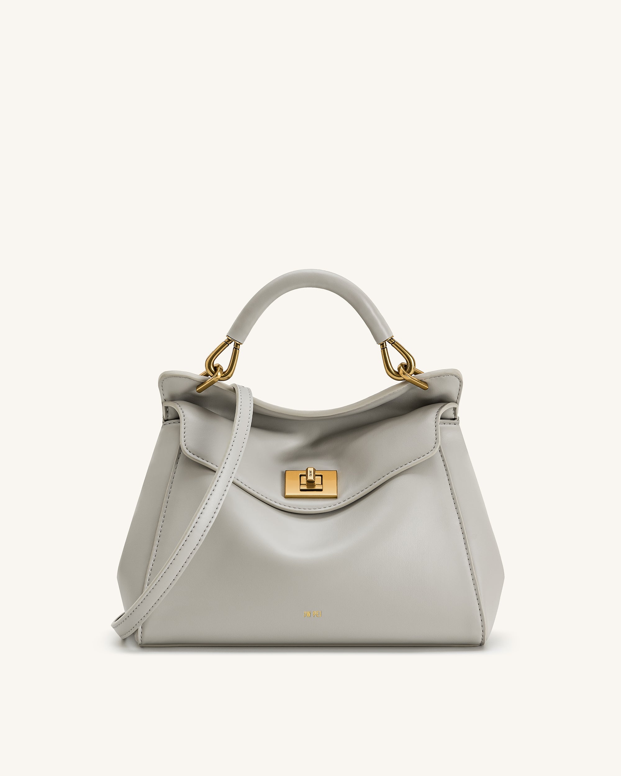 Lucia Classic Top Handle Bag - Coffee Brown