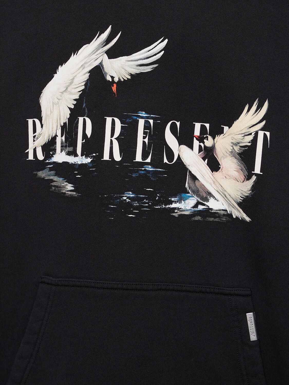 Represent Represent Swan printed cotton hoodie - Size: L Hoodies | Shop From The Mirage