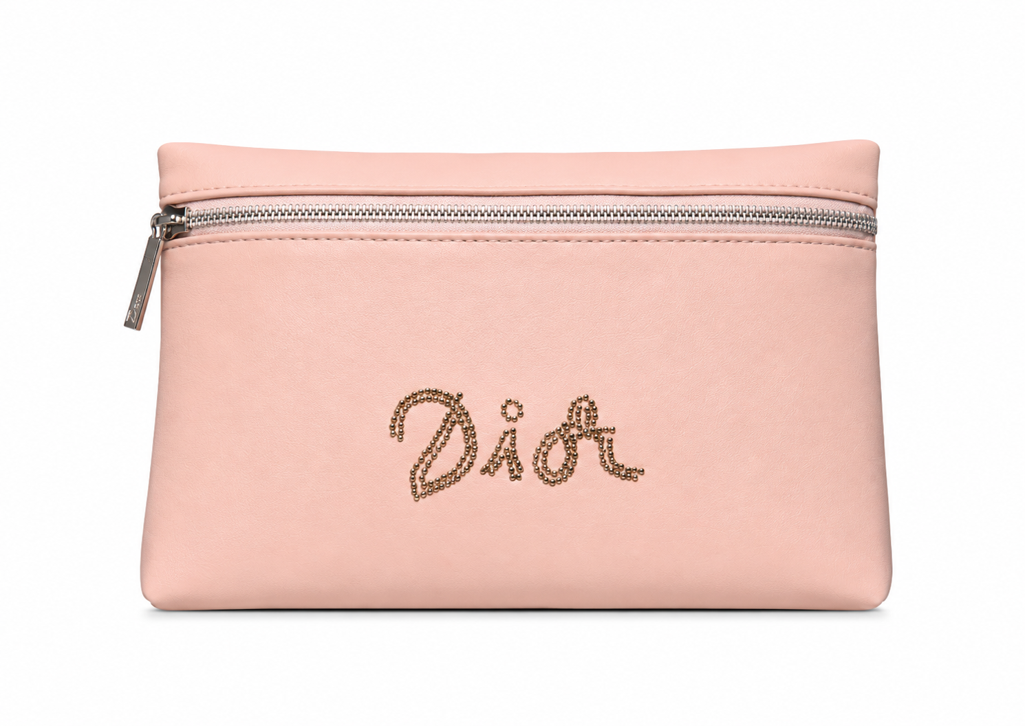 Beautiful Beaded Dior Beauty Gift With Purchase Pink Faux Leather Pouch/clutch