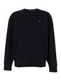 Polo ralph lauren Black Crewneck Sweatshirt with Pony Embroidery in Cotton Blend Man