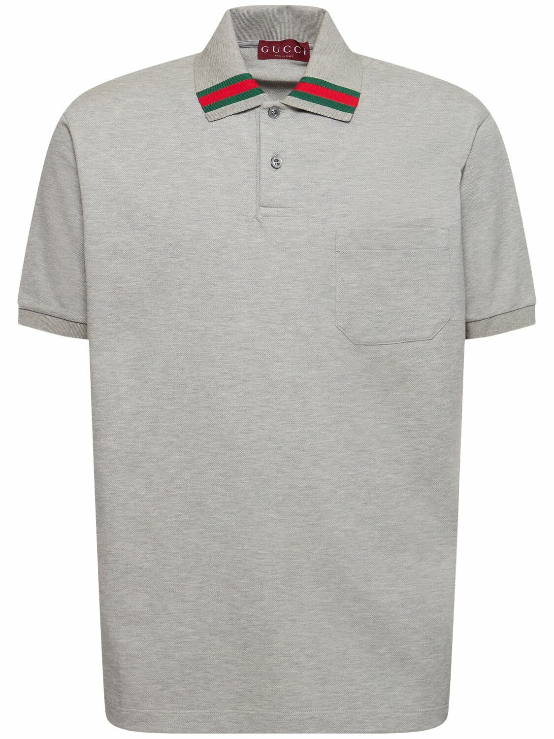 GUCCI Stretch Cotton Piquet Polo Shirt