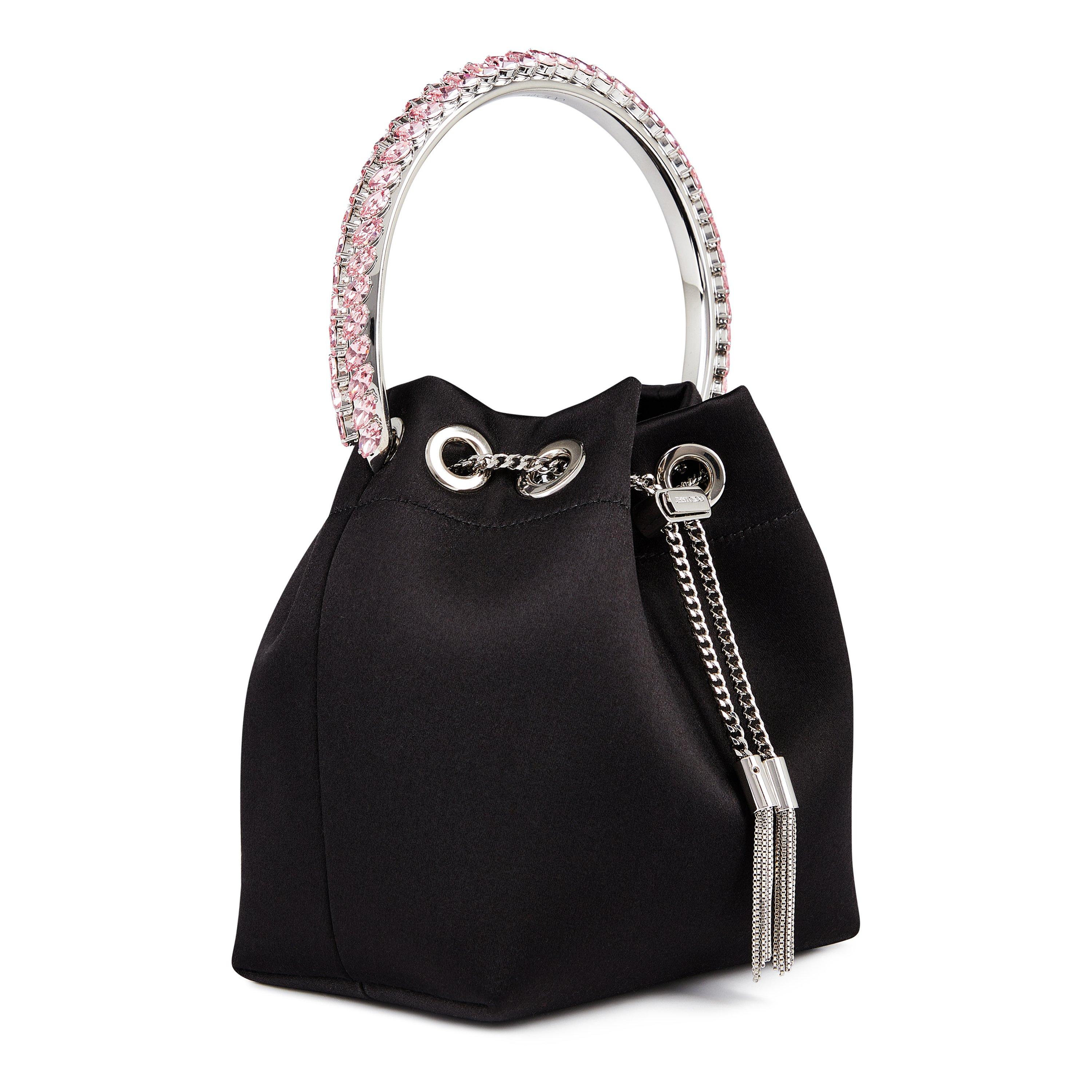 Embellished Satin Bon Bon Top Handle Bag