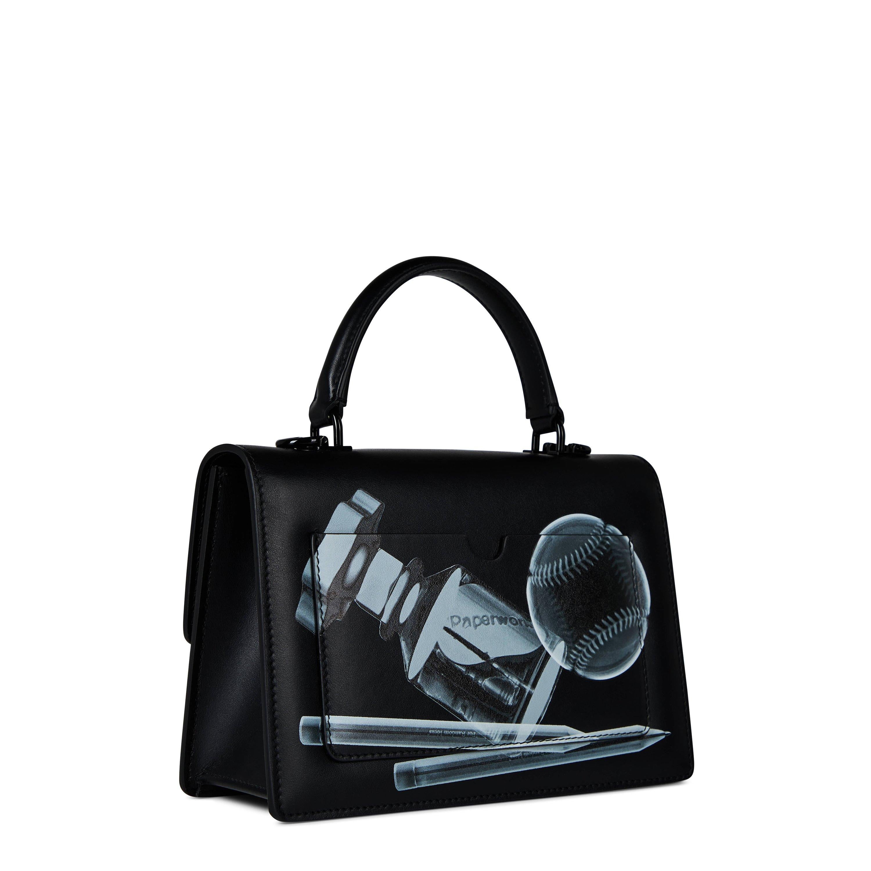 Jitney X-Ray Print Leather Handbag