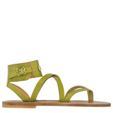 Longchamp x K.Jacques Sandals Kiwi Green - Leather