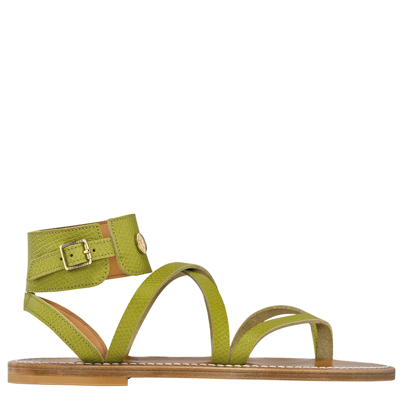 Longchamp x K.Jacques Sandals Kiwi Green - Leather