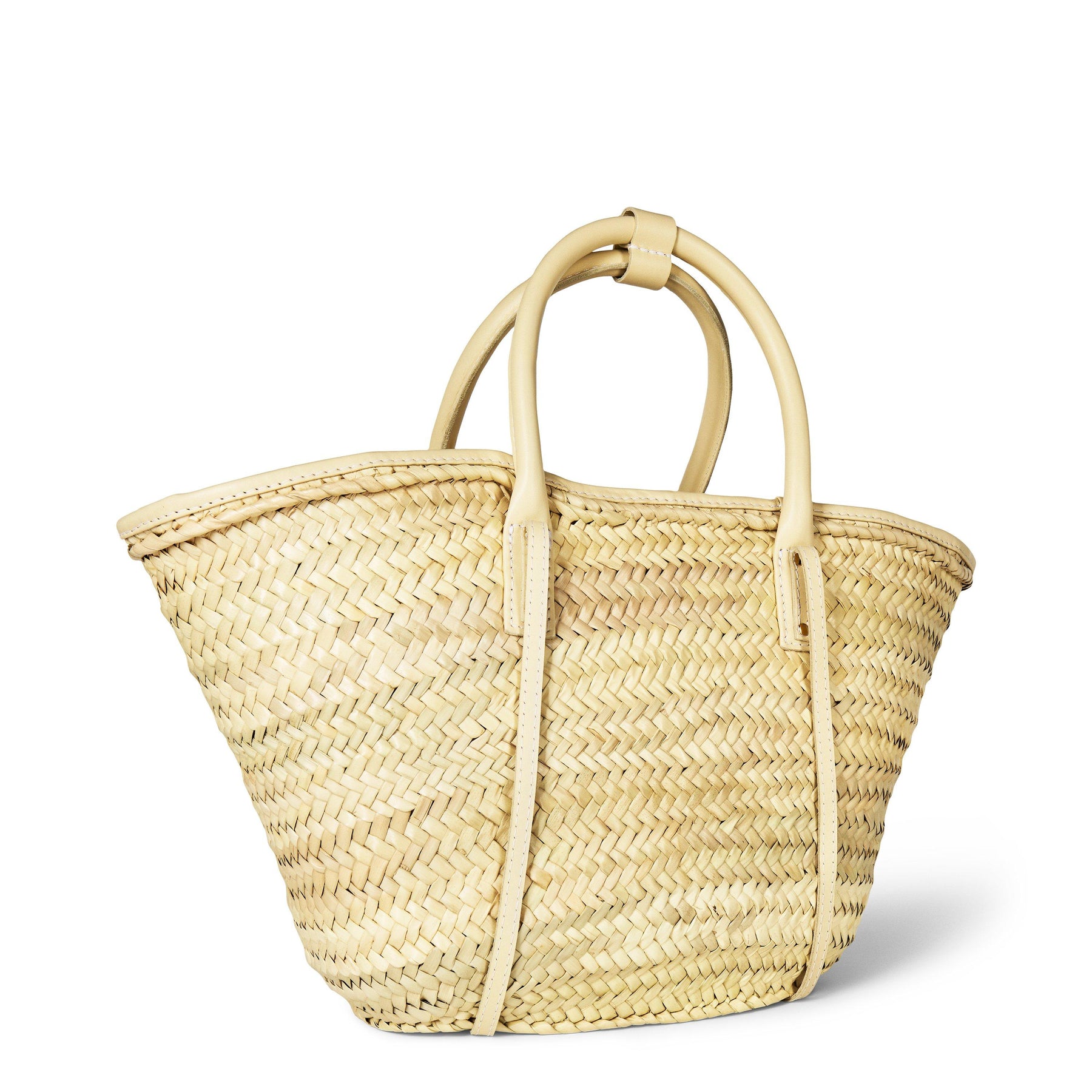 Women's Textured Palm Leaf Le Panier Soli Tote Bag
