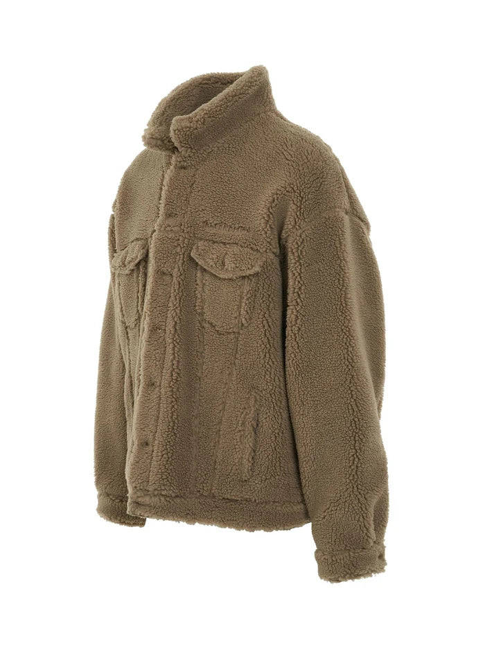 Fleece Oversized Jacket in Dune