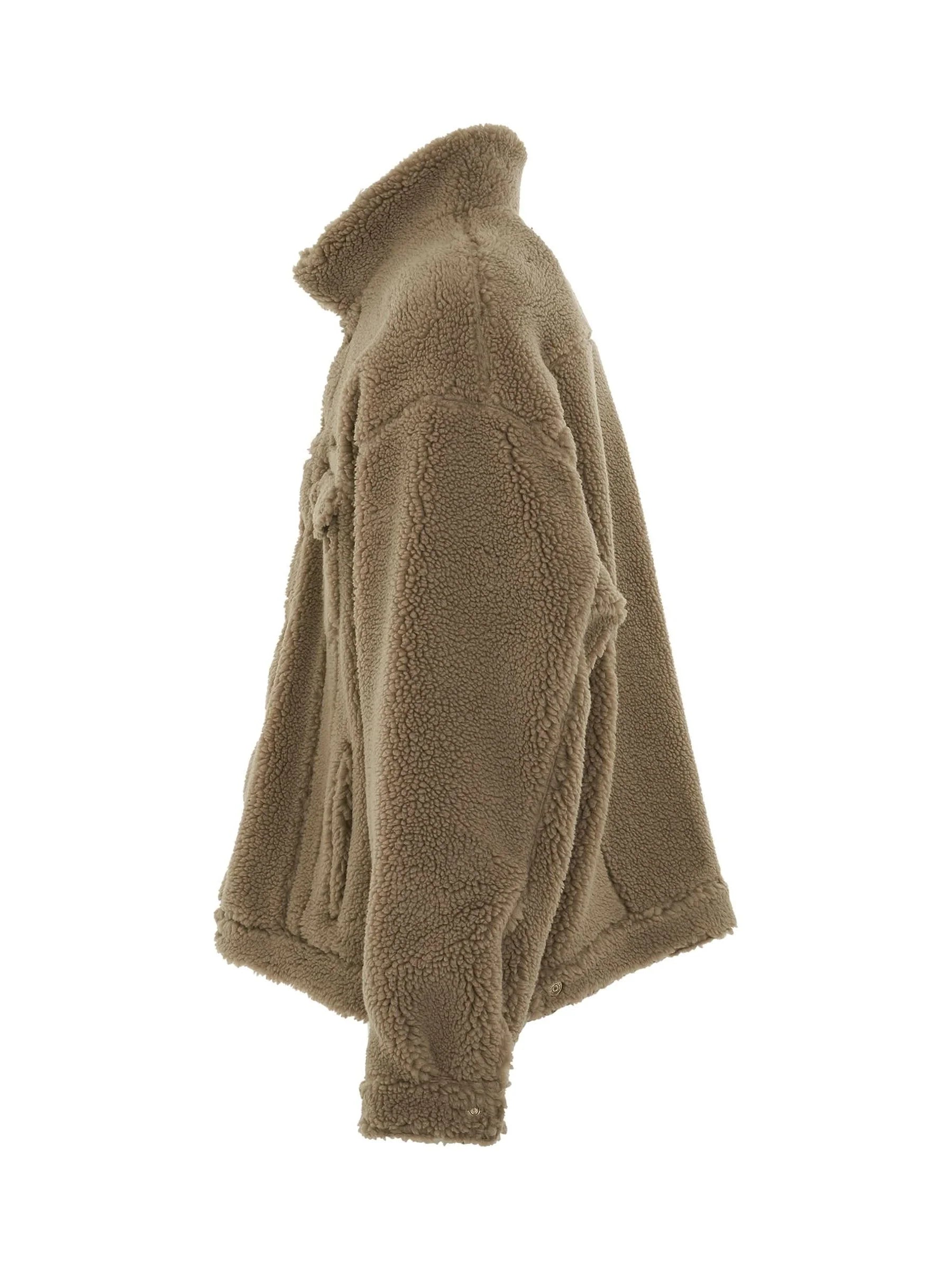 Fleece Oversized Jacket in Dune