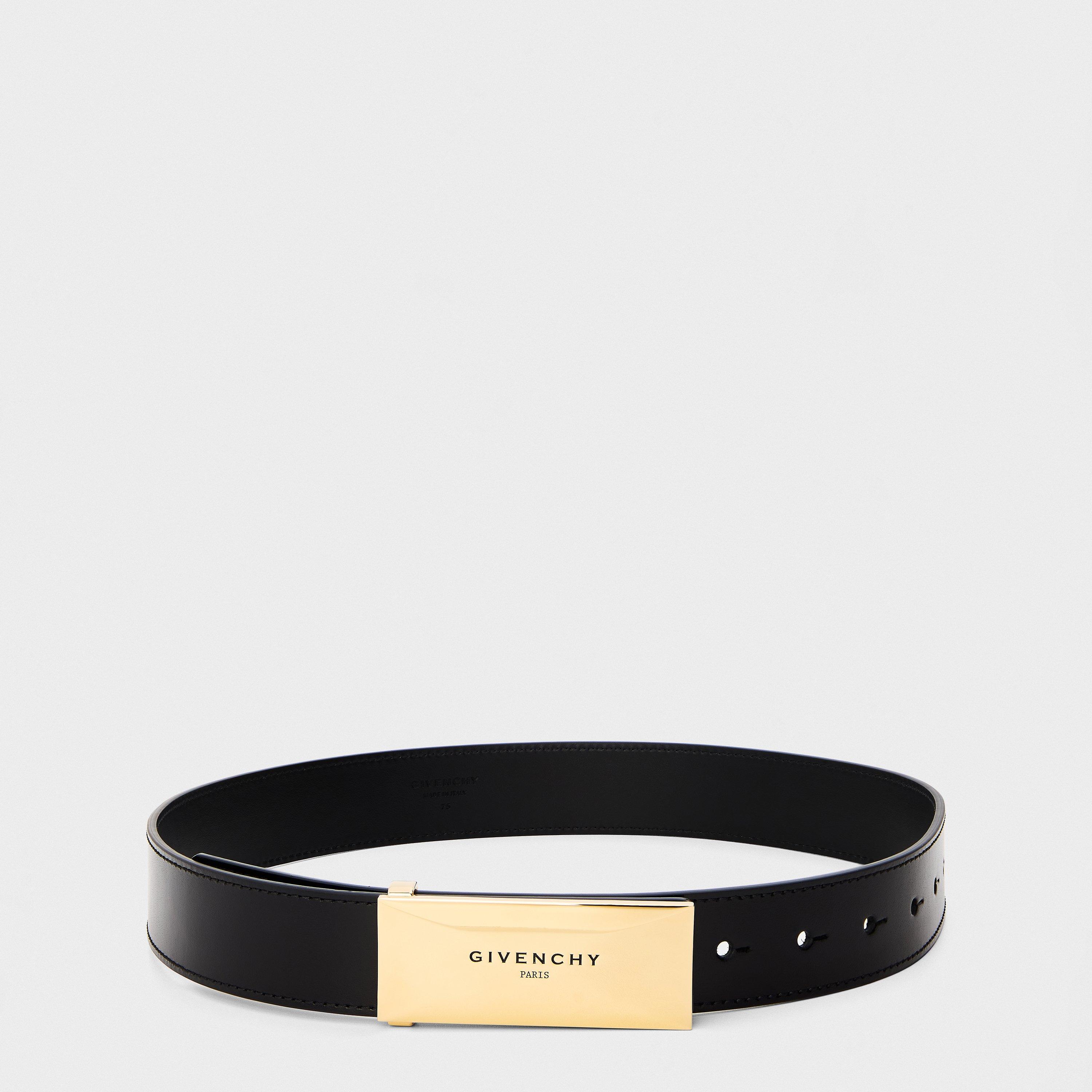 Plaque Leather Belt