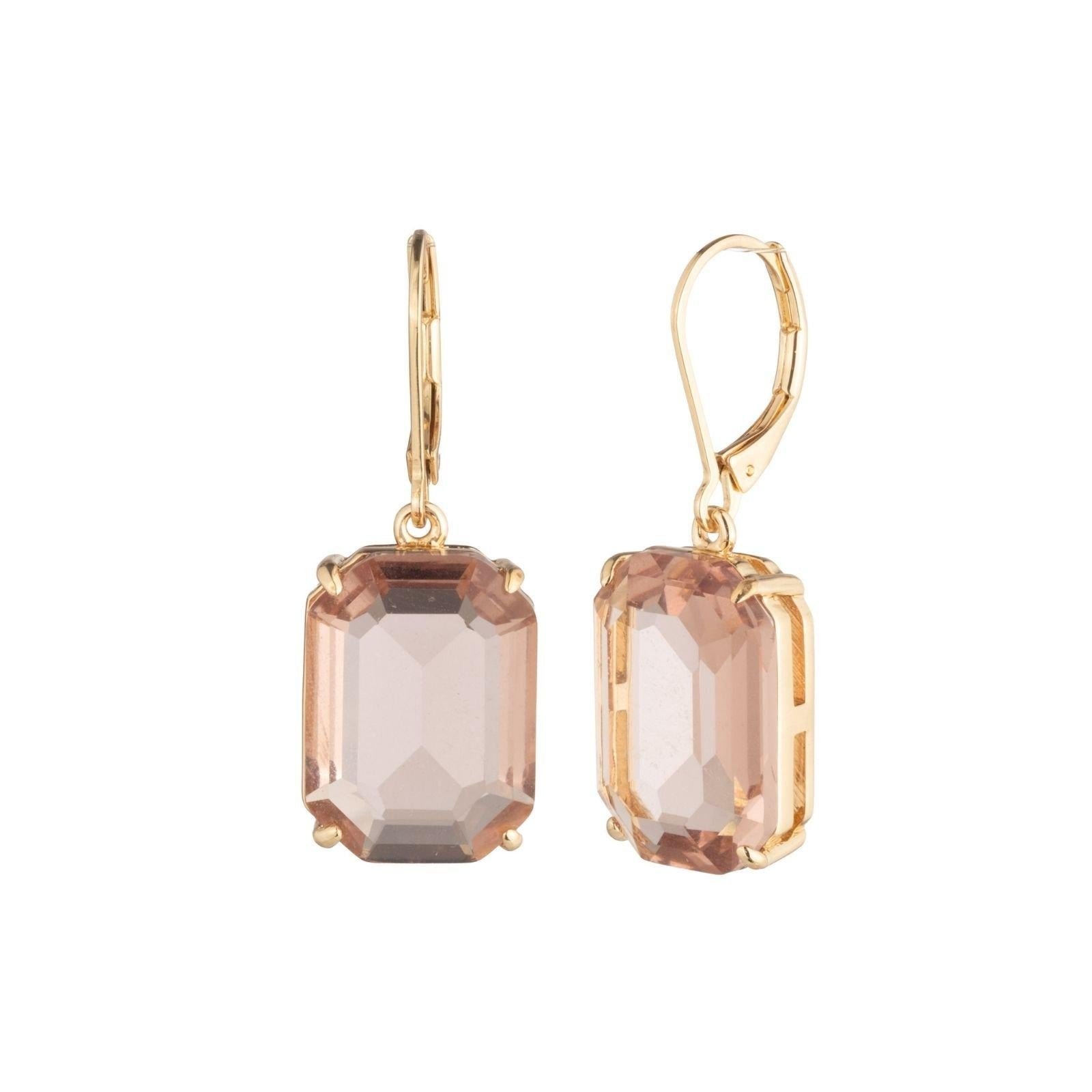Lauren Ralph Lauren Gold & Rose Drop Earrings