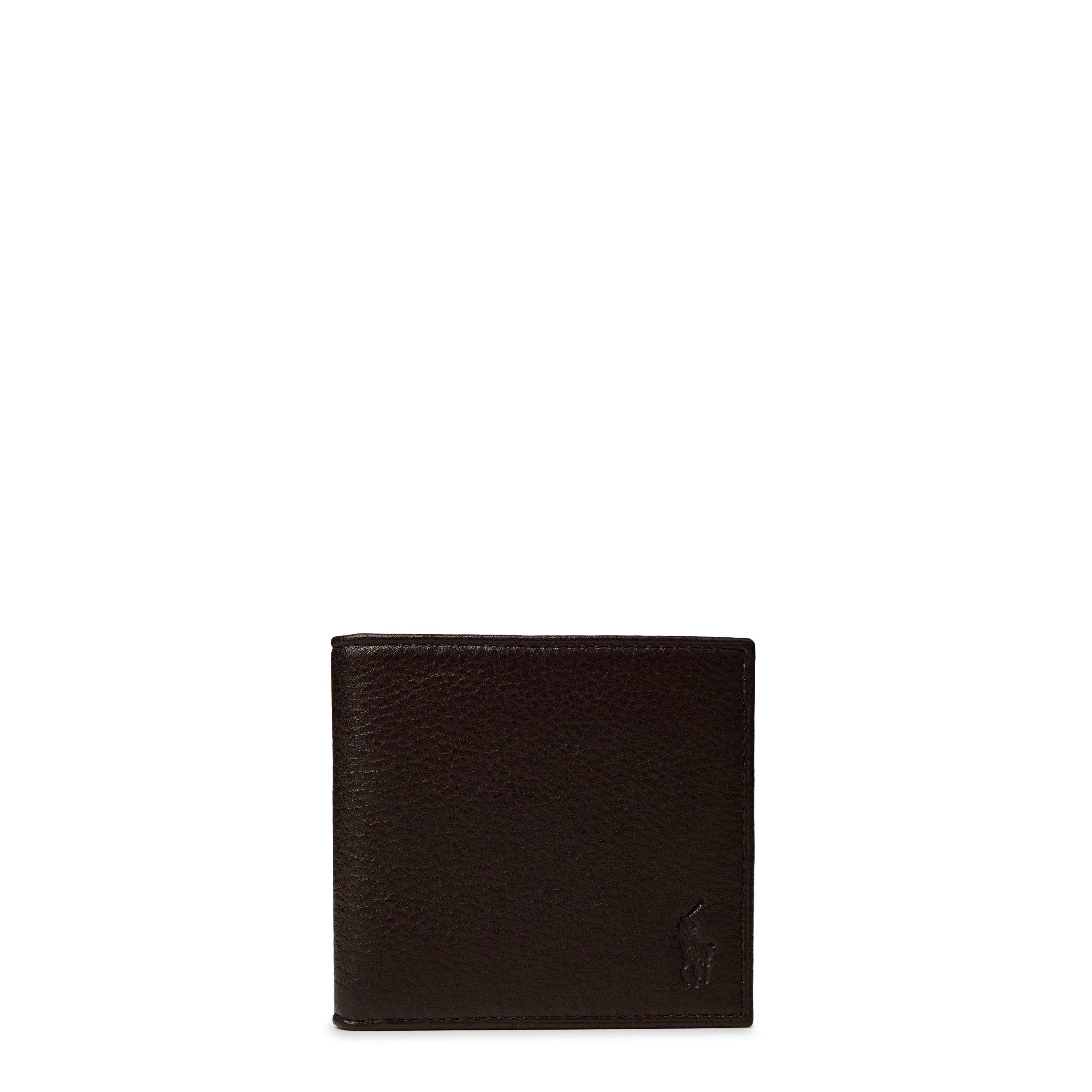 Mens Pebble Leather Billfold Coin Wallet