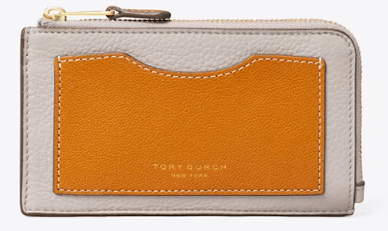 Tory Burch COLORBLOCK ZIP CARD CASE - Wallets | Shop From The Mirage