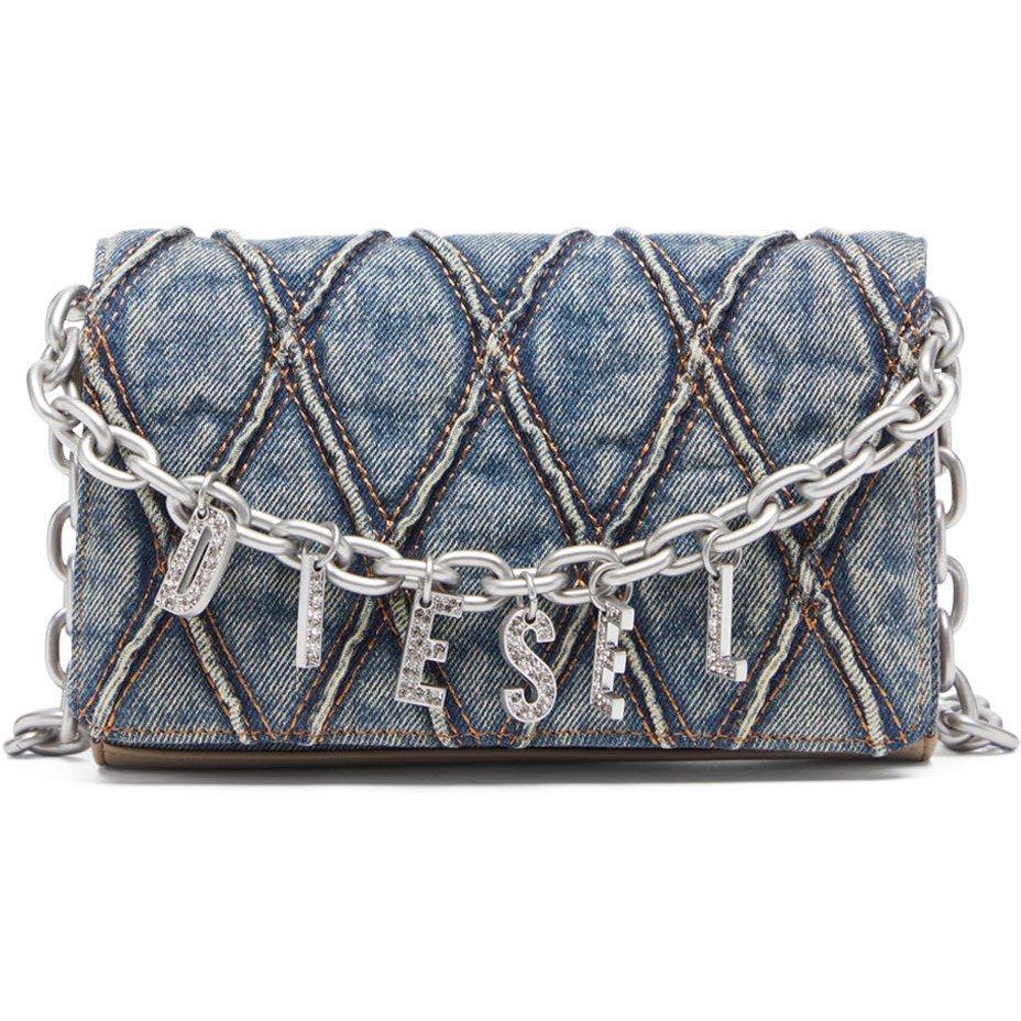 Diesel Quilted Denim Wallet On Chain