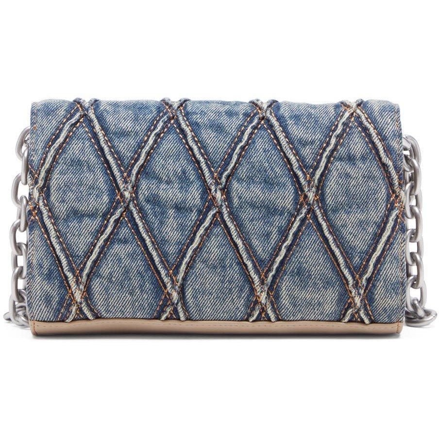 Diesel Quilted Denim Wallet On Chain