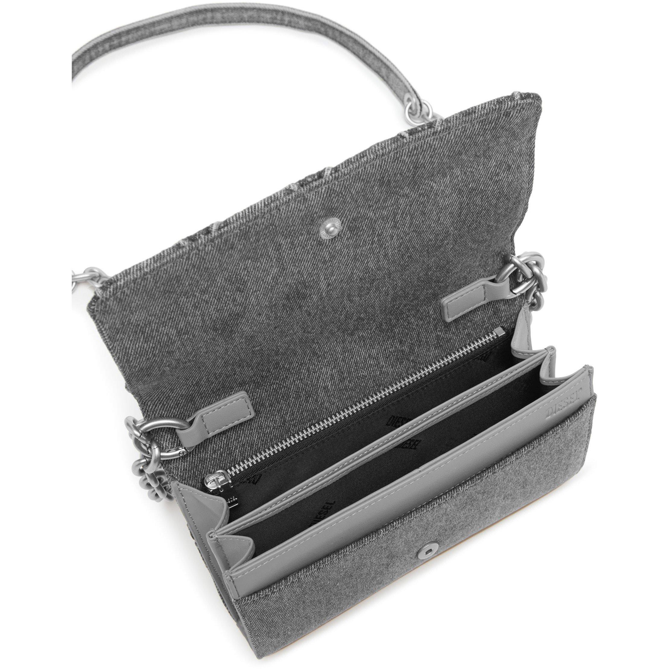 Diesel Quilted Denim Wallet On Chain
