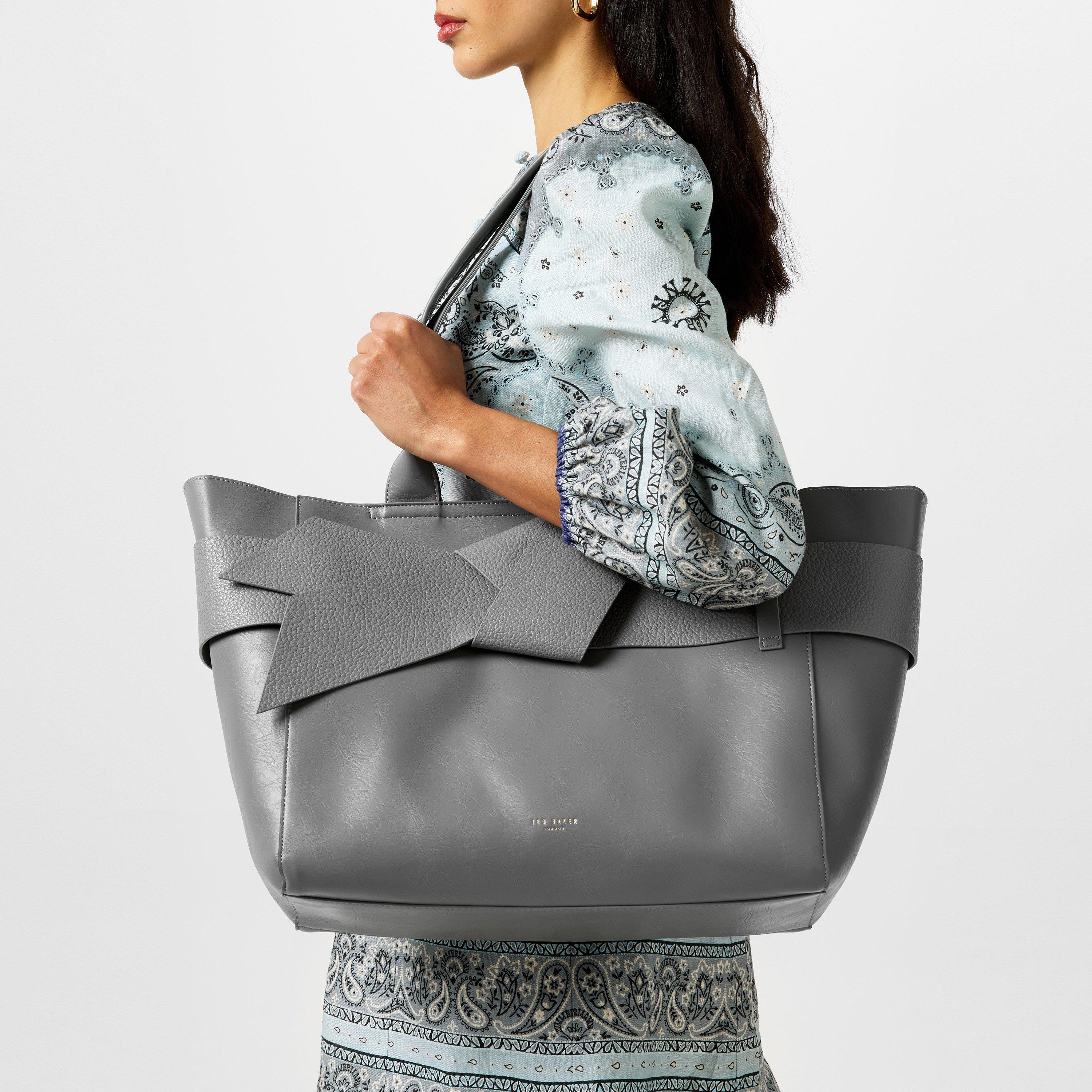 Ted Baker Knot Bow Faux Leather Large Shopper Bag