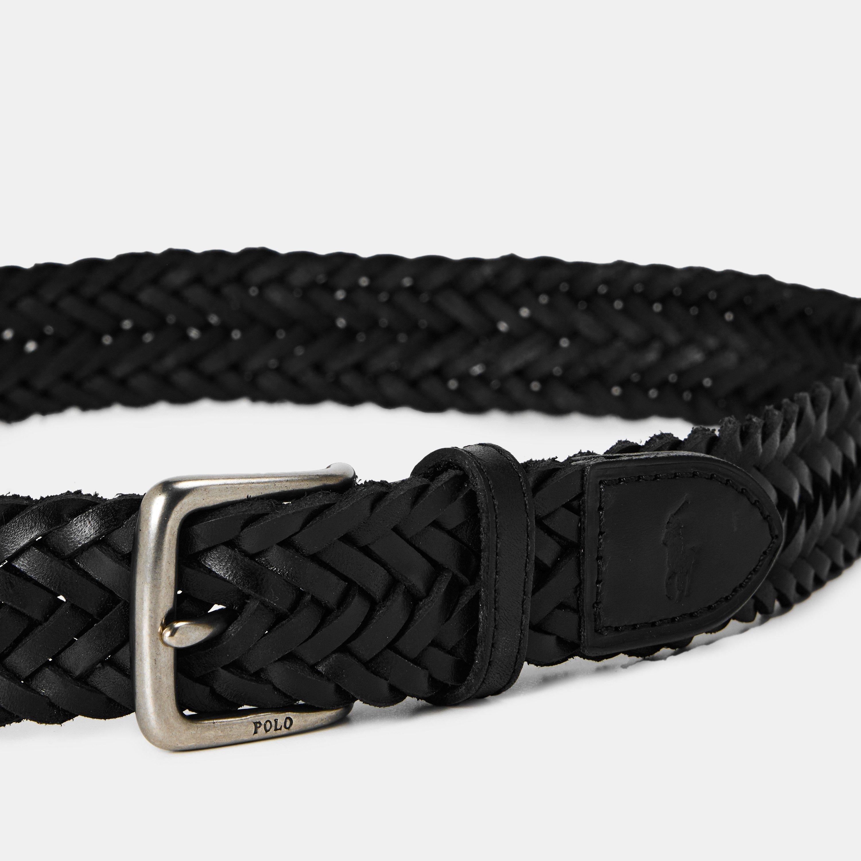 Men's Smooth Weave Leather Belt