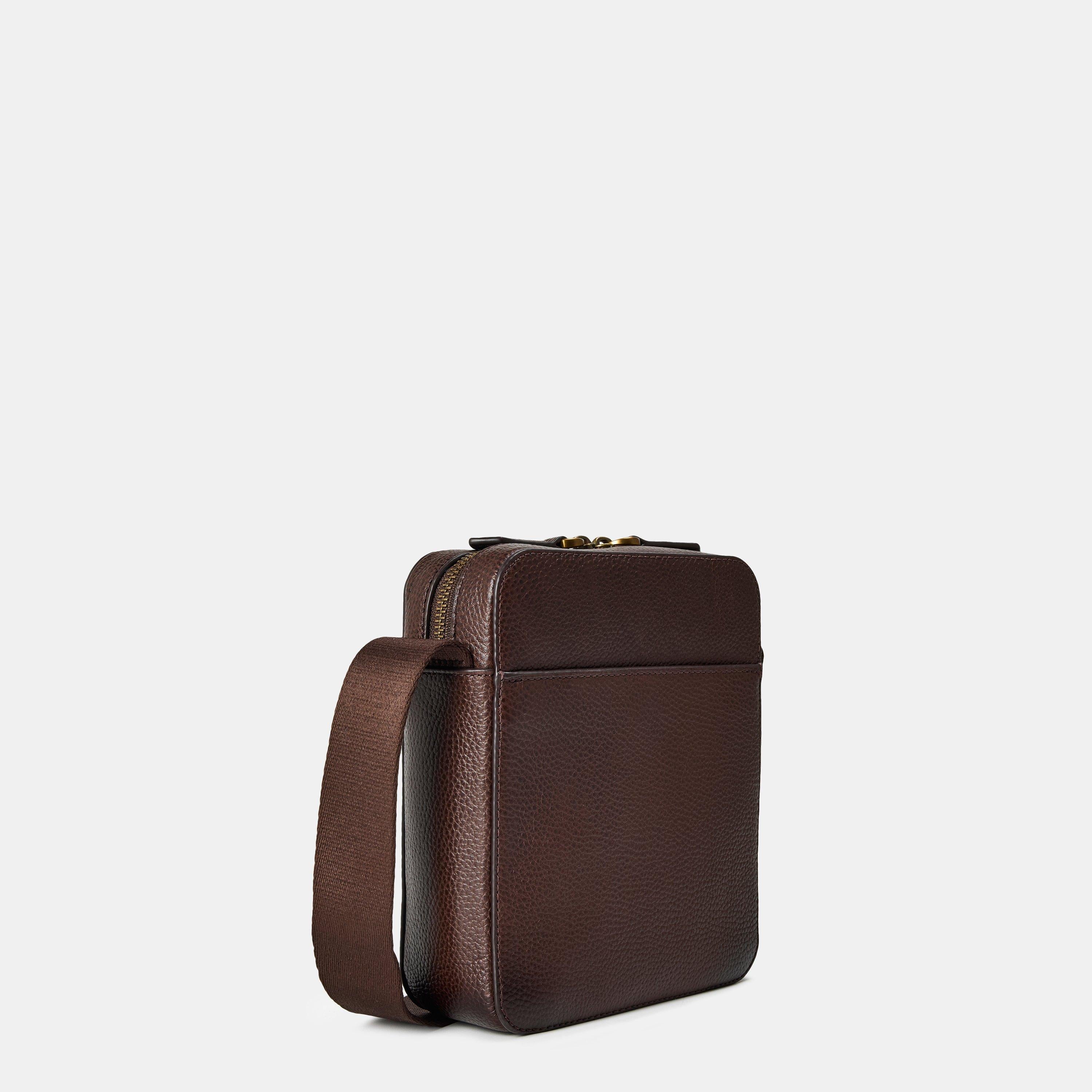 Men's Pebble Leather Cross Body Bag