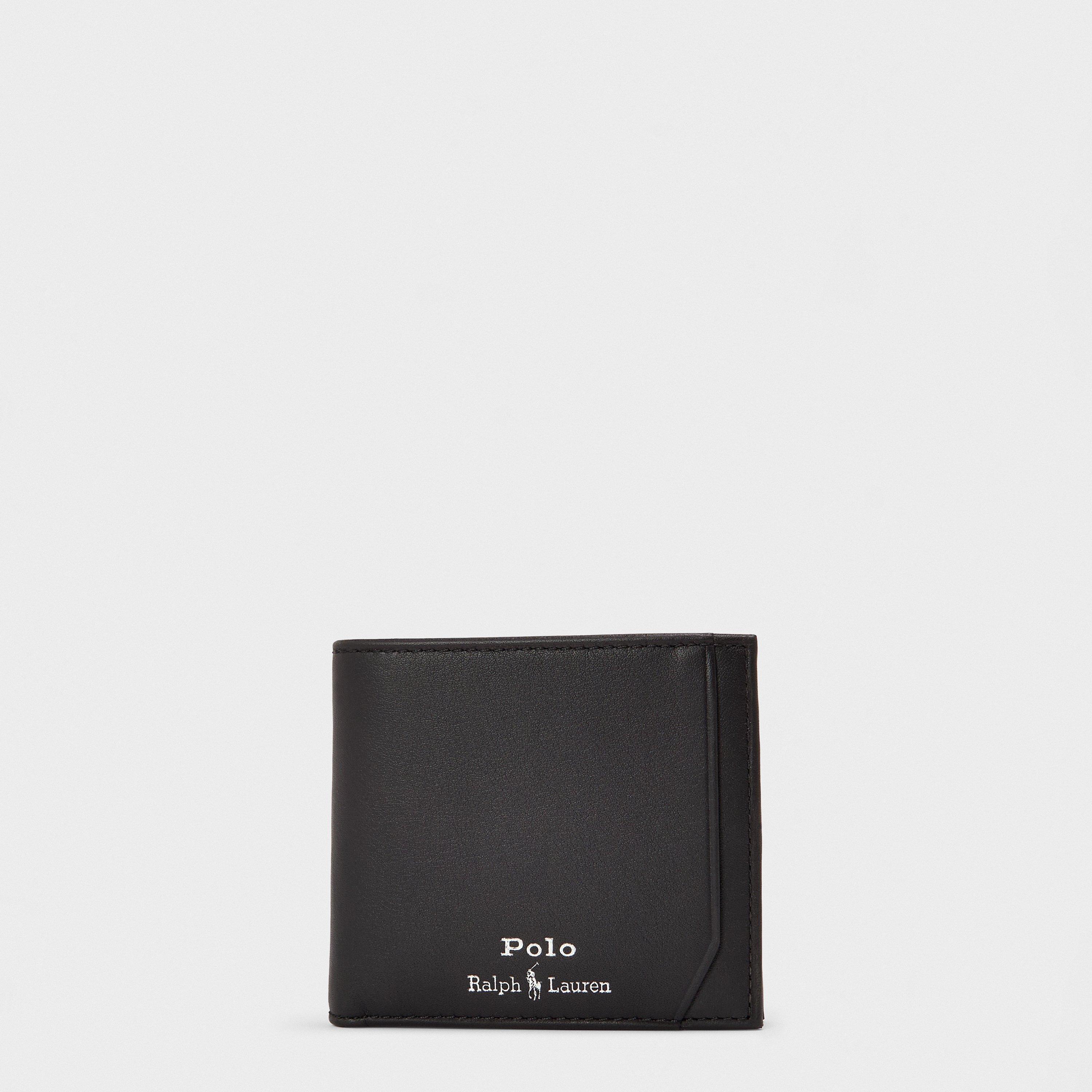 Mens Smooth Leather Billfold Coin Wallet