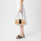 Women's Plain Leather Le Bambino Long Flap Bag