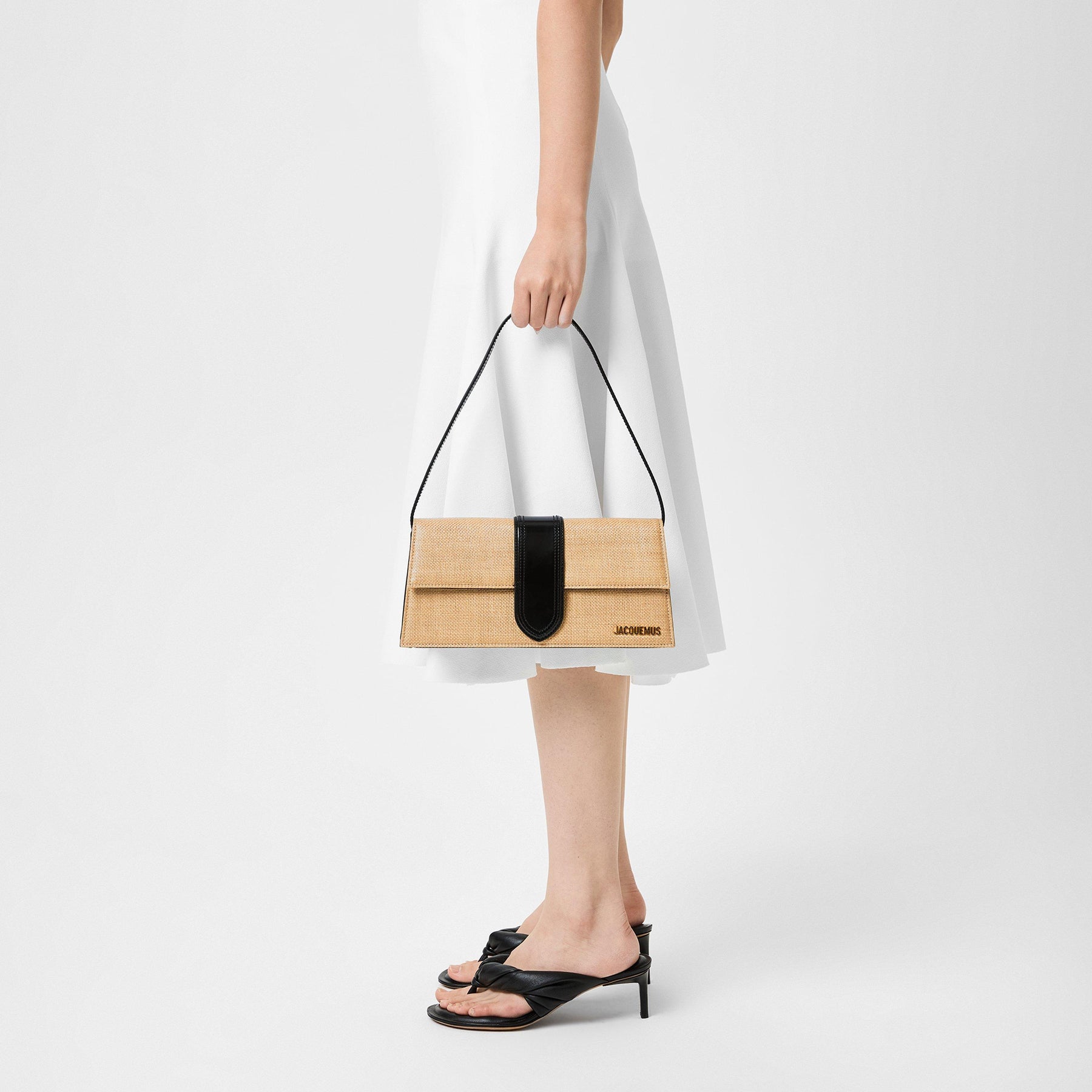 Women's Plain Leather Le Bambino Long Flap Bag