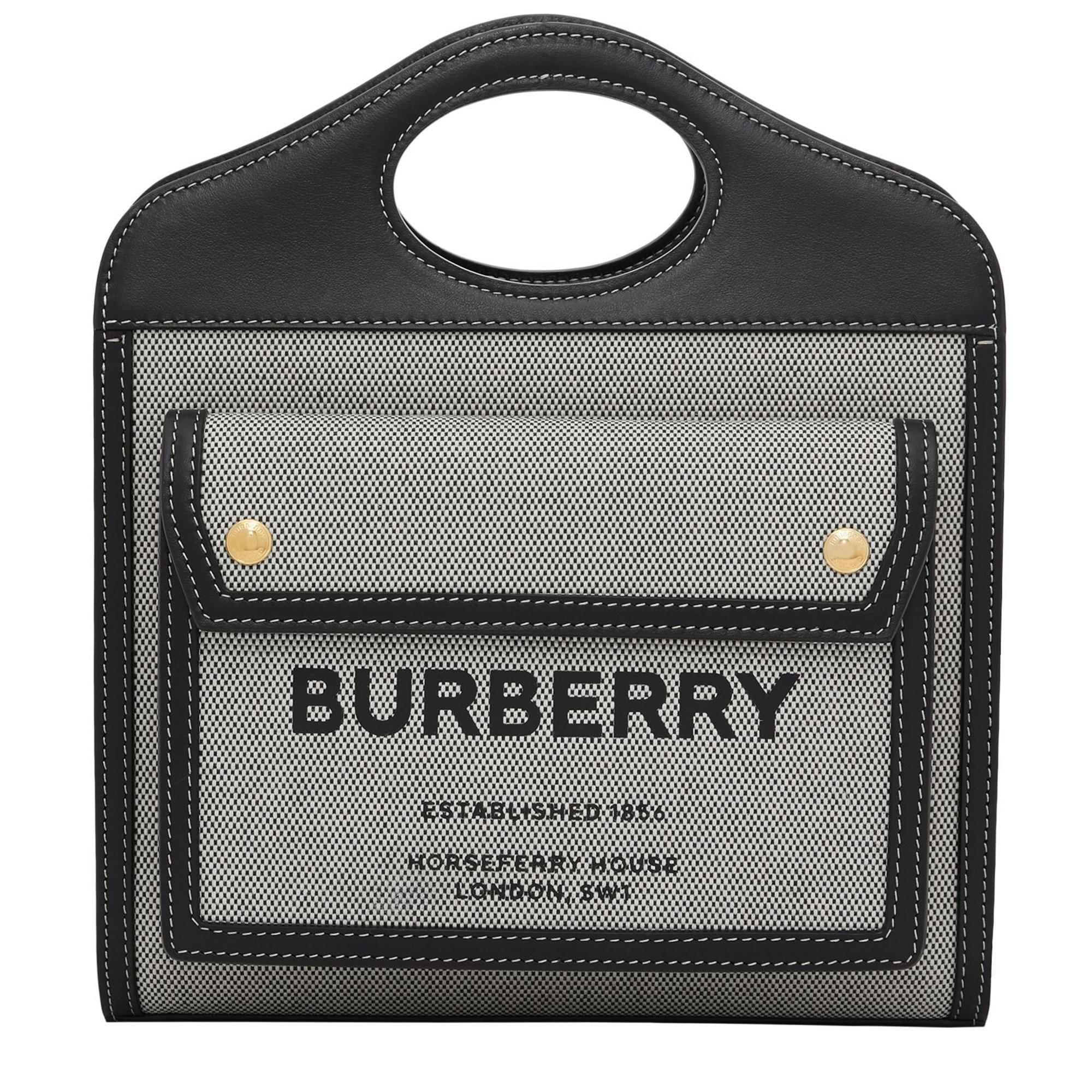Logo Leather Pocket Mini Handbag