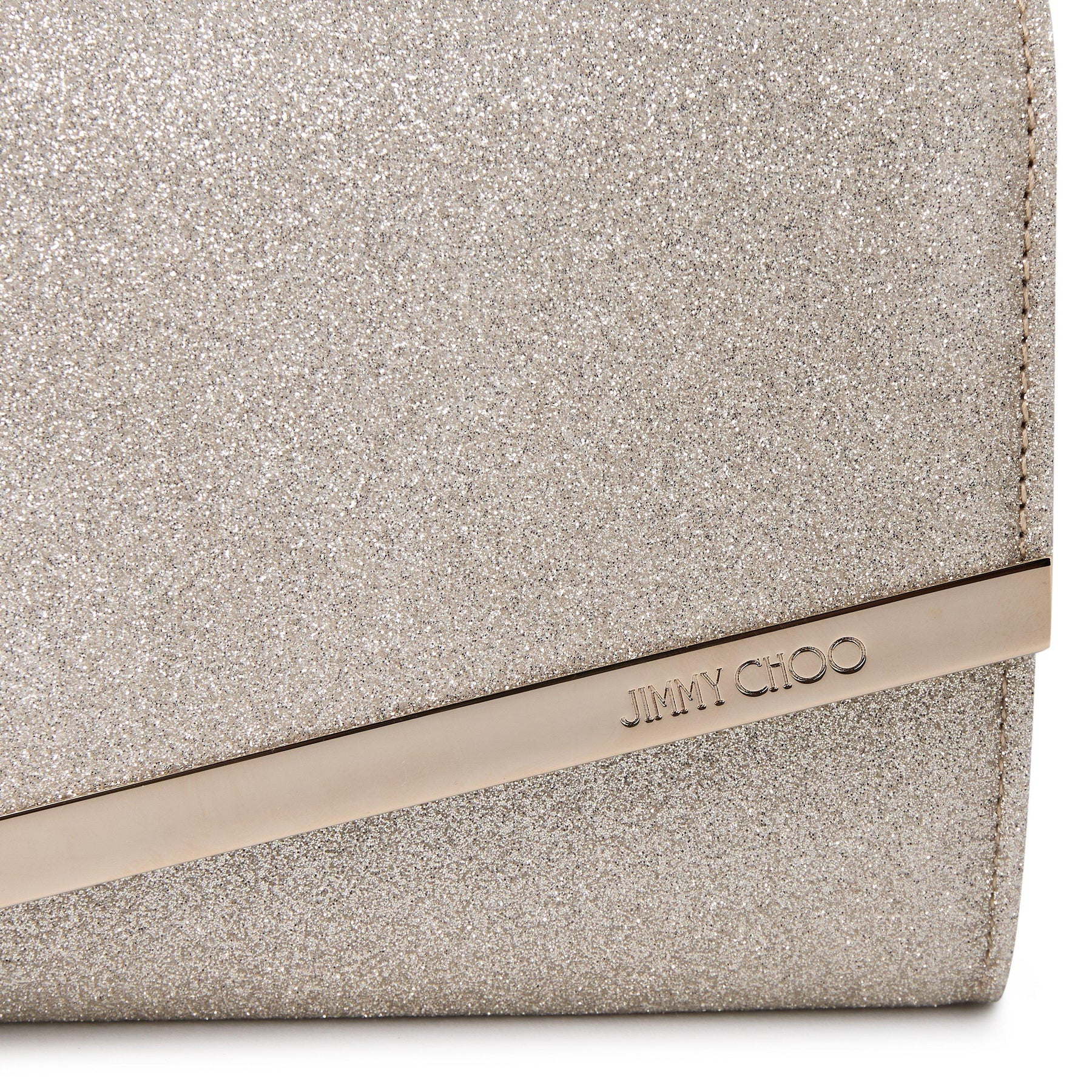 Women's Glitter Leather Emmie Clutch Bag