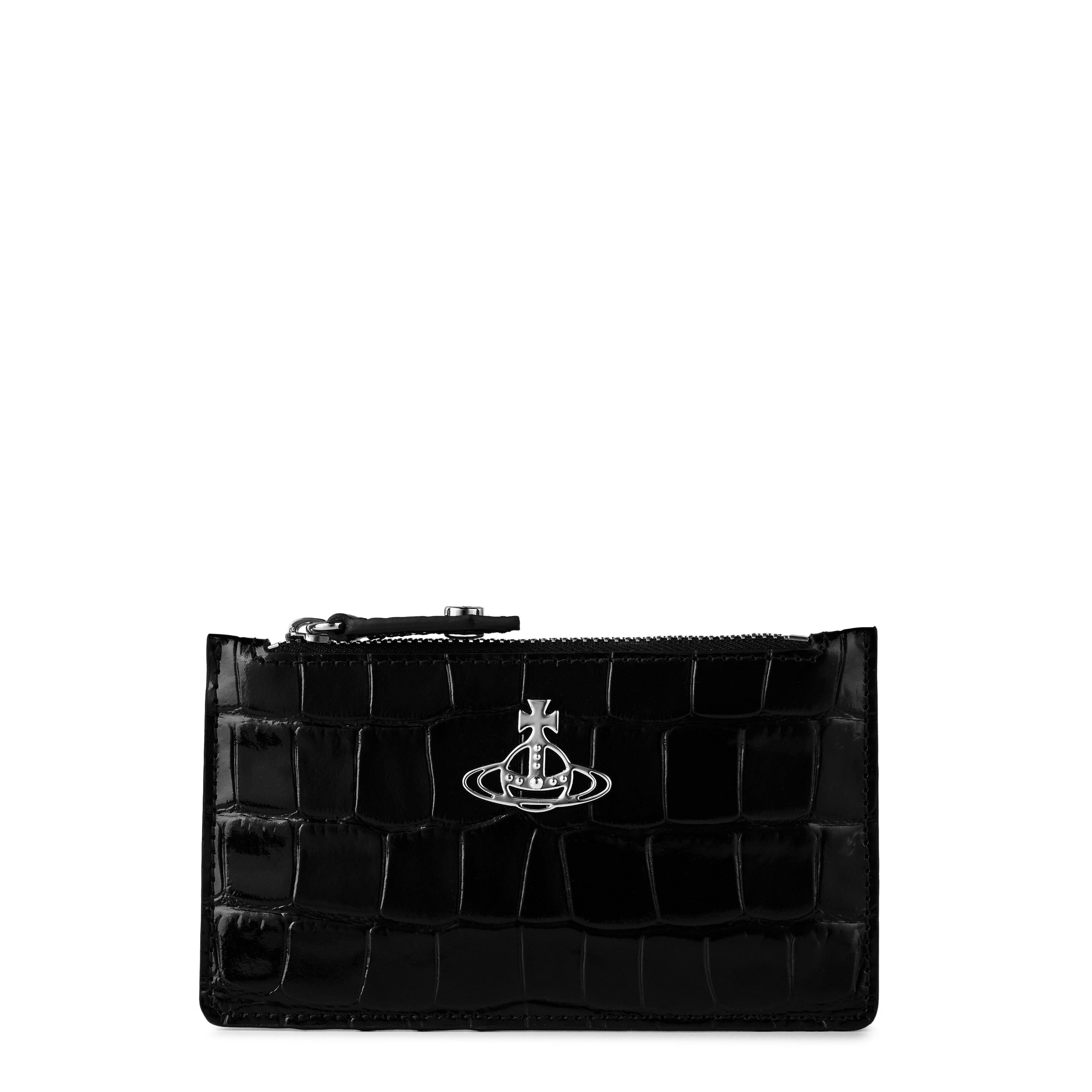 Crocodile Leather Slim Long Card Holder