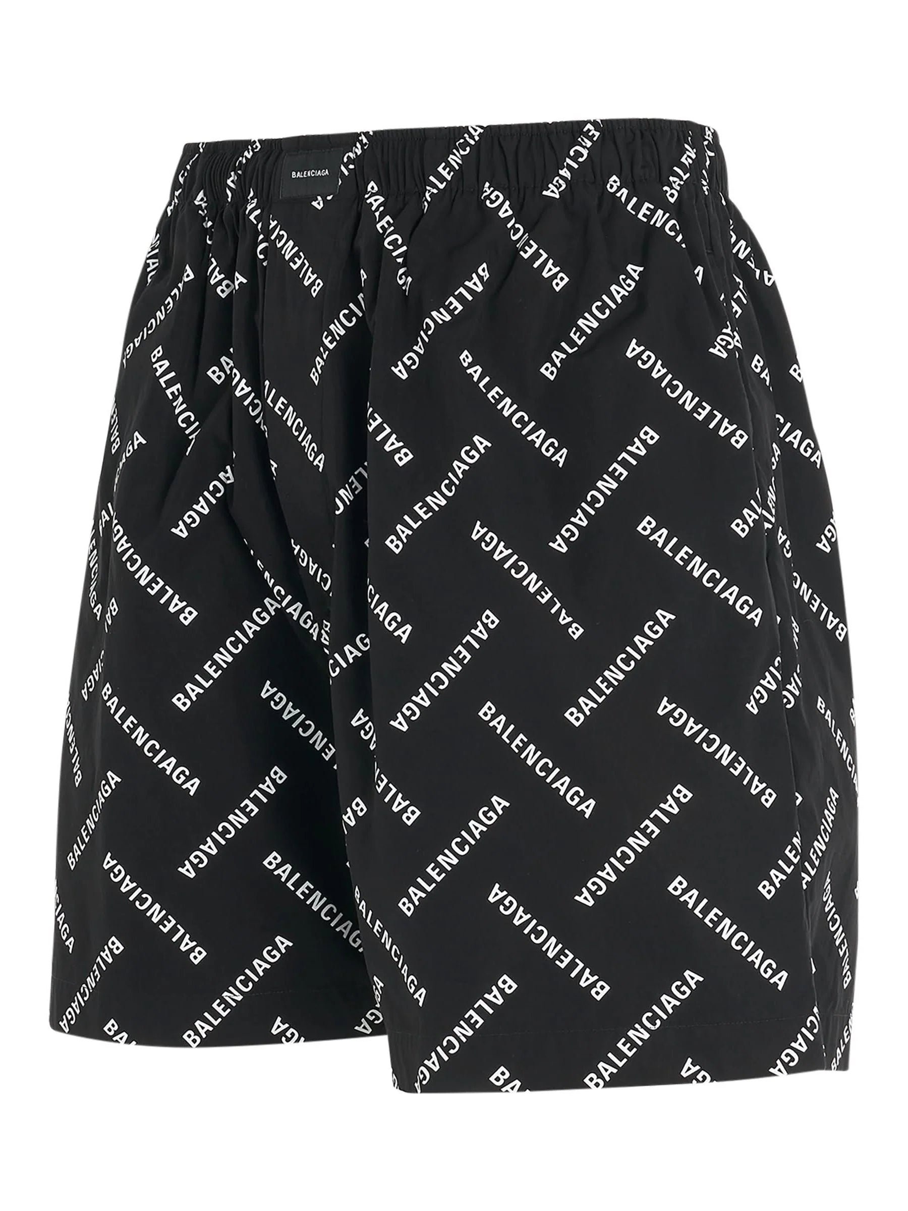 All-Over Logo Pyjama Shorts in Black/White
