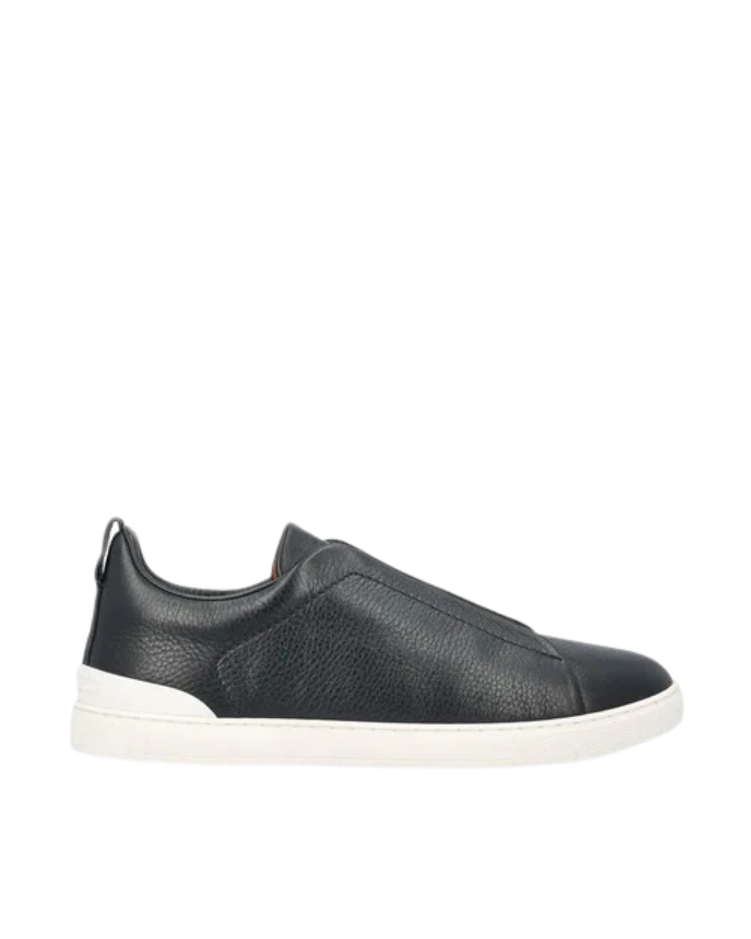 Zegna Men’s Triple Stitch™ Navy Deerskin Slip-On Sneakers – Made in Italy | Luxury Casual Footwear