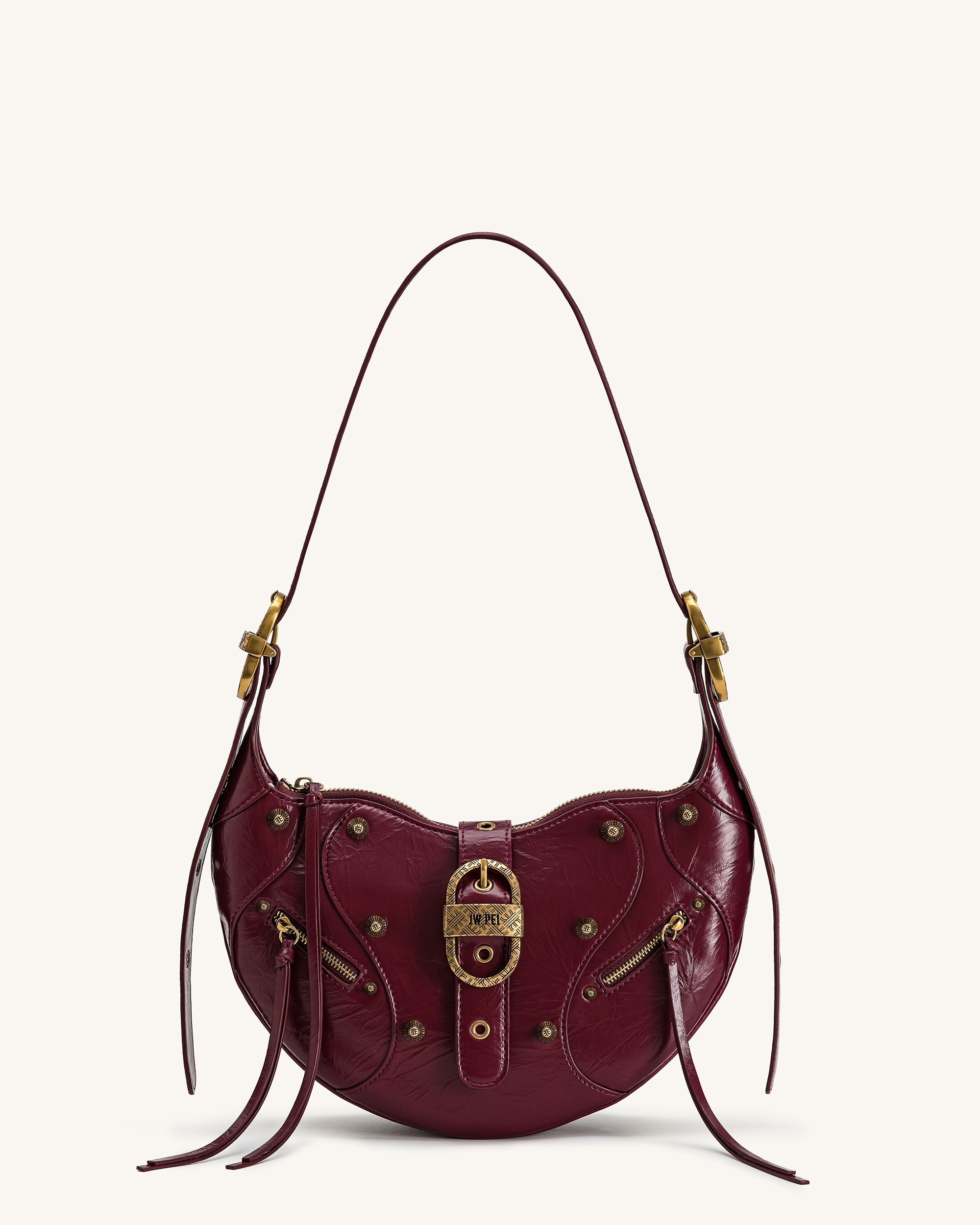 Tessa Studded Shoulder Bag - Blue Denim