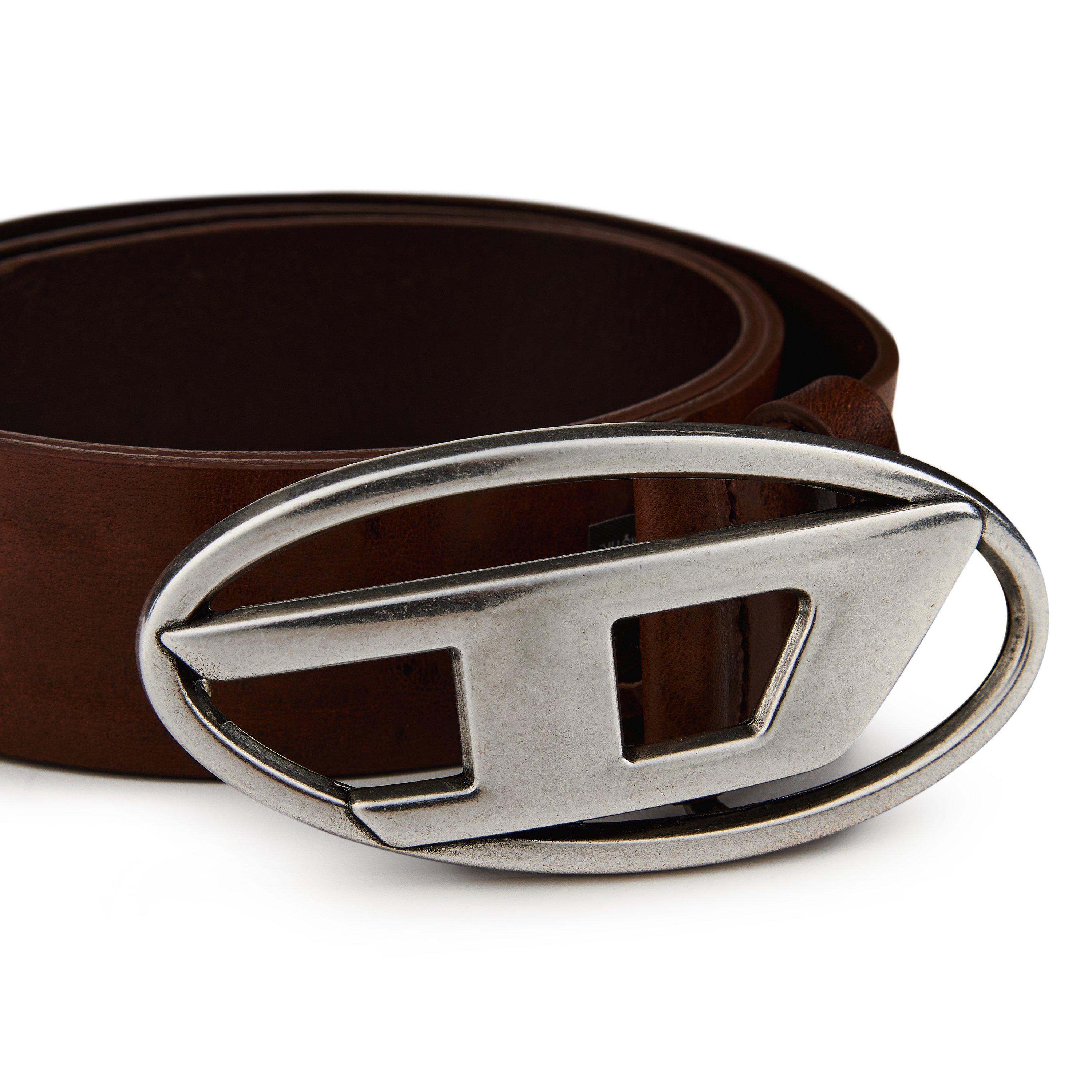 D Buckle Leather Belt
