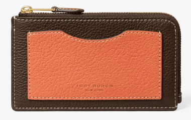 Tory Burch COLORBLOCK ZIP CARD CASE - Wallets | Shop From The Mirage