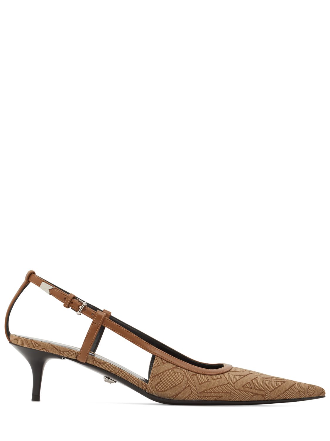 Versace Versace 45mm Jacquard & leather slingback pumps - Size: UK 3 Heels | Shop From The Mirage