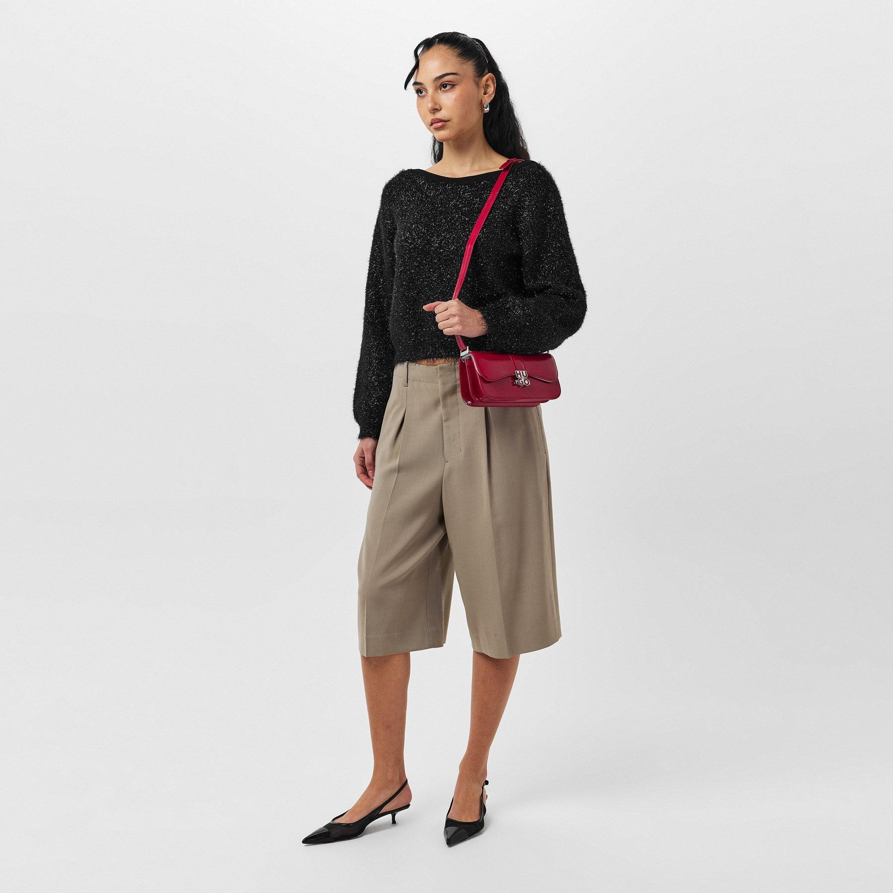 Faux Leather Shoulder Bag
