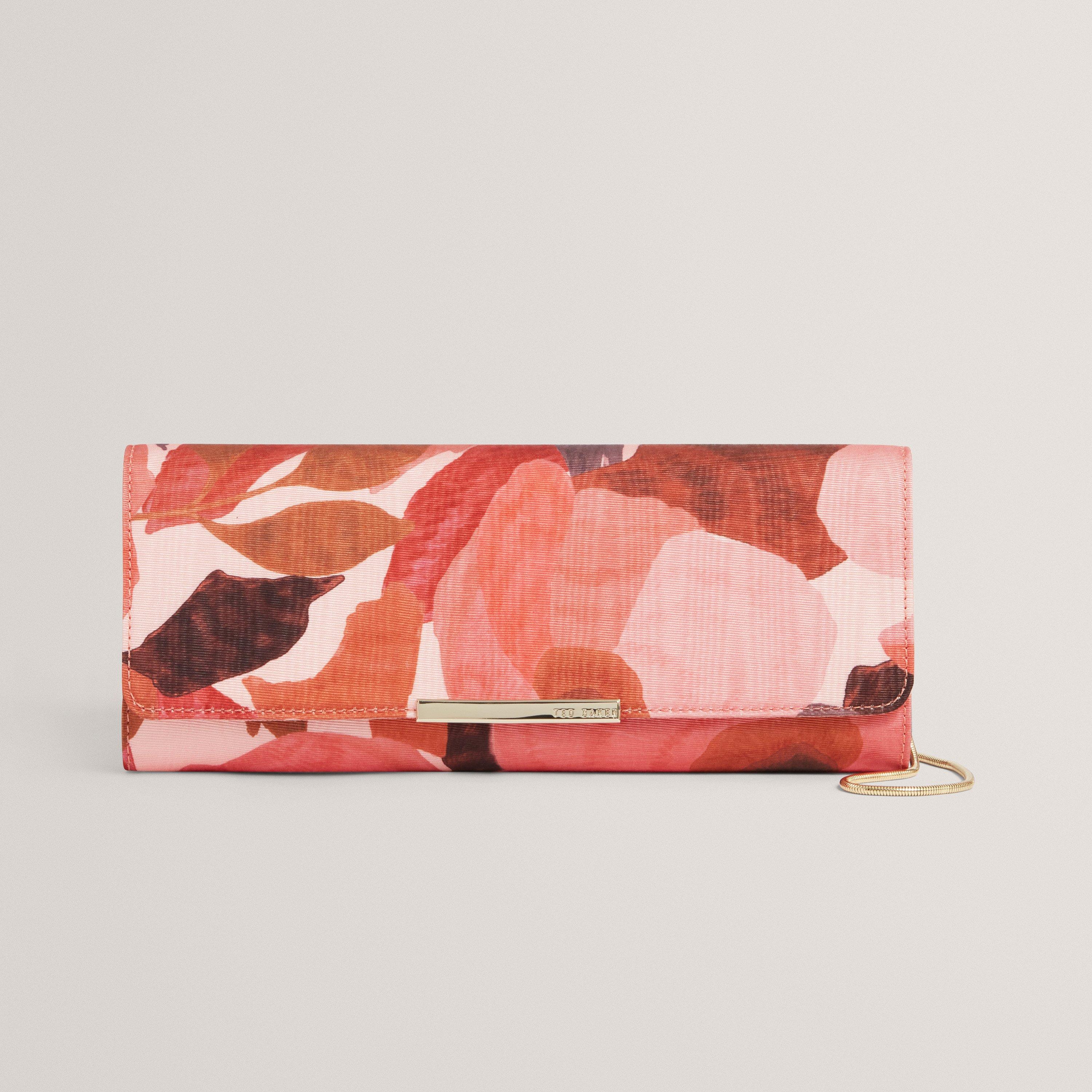 Floral Print Baguette Clutch Bag