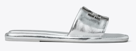 Tory Burch DOUBLE T DECO SPORT SLIDE - Shoe size (US Sizing): 6 Slides | Shop From The Mirage