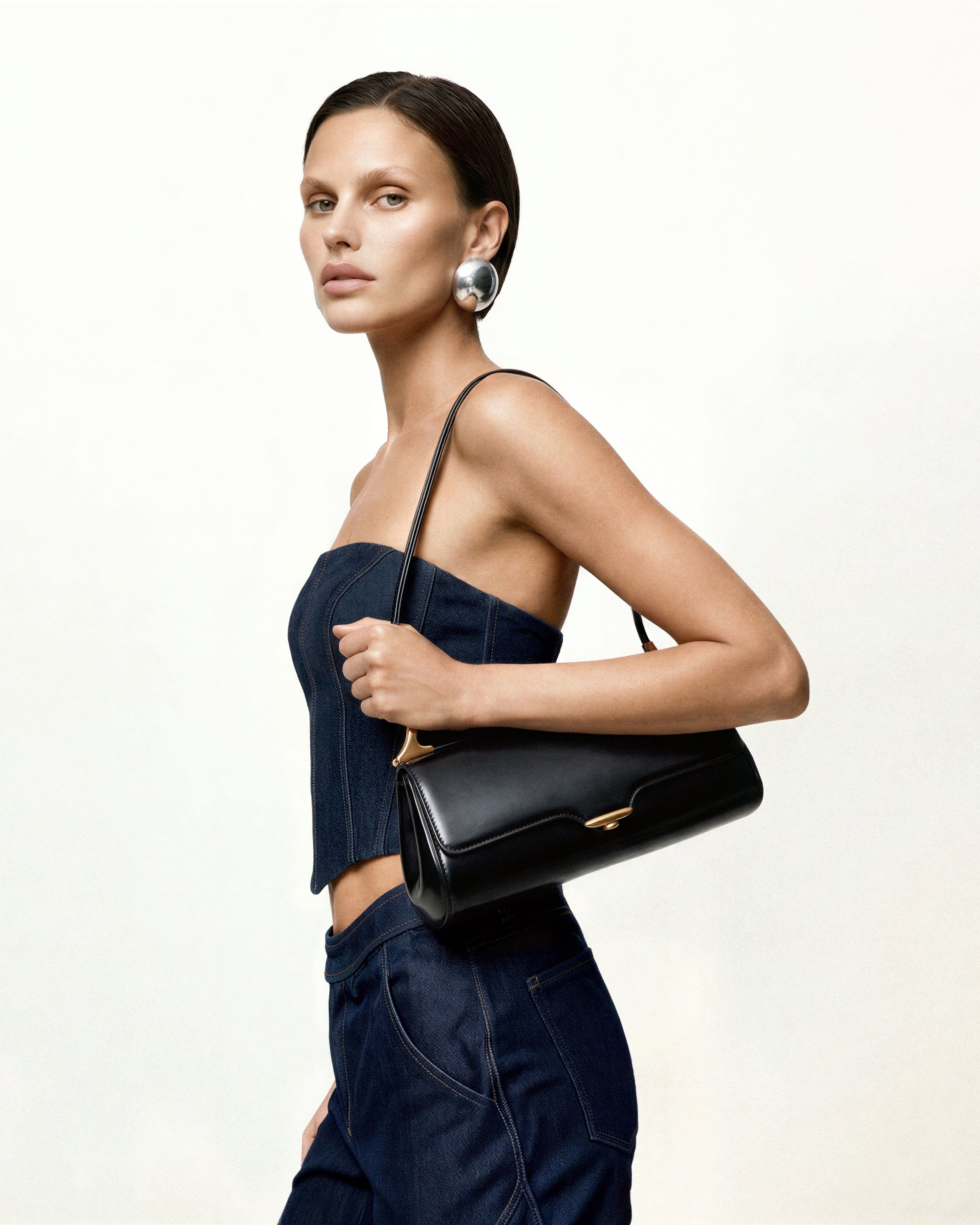 Eloise Shoulder Bag - Brown Canvas