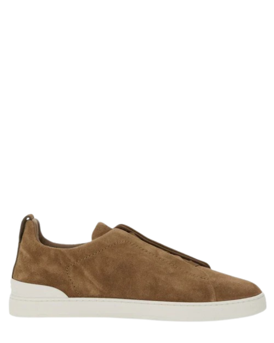 Zegna Men’s Beige 100% Leather Sneakers – Made in Italy