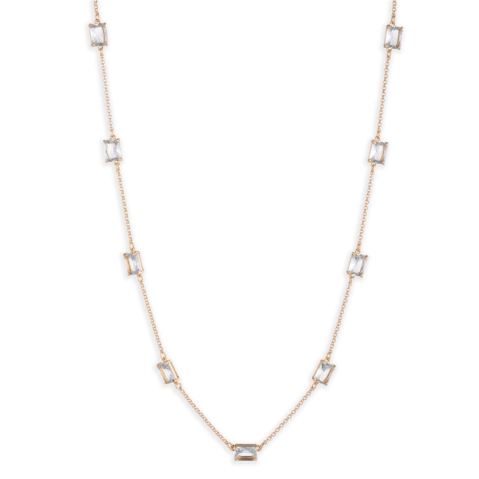 Lauren Ralph Lauren Gold & Sapphire Stone Necklace
